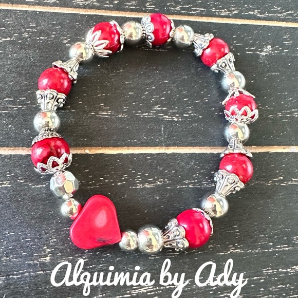Coral chunky 12mm beaded bracelet/prosperity and good fortune - Picture 1 of 1
